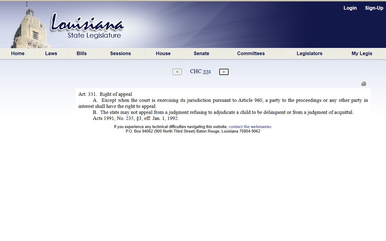 Orleans Parish juvenile court records confidentiality statute