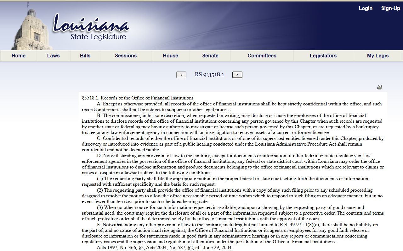 Orleans Parish court records medical confidentiality statute